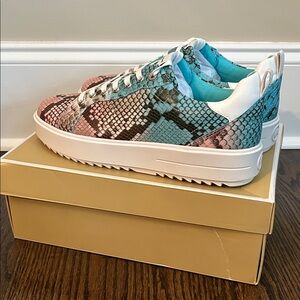 Michael Kors Emmett Lace Up Shoes in Printed Snake Degrade